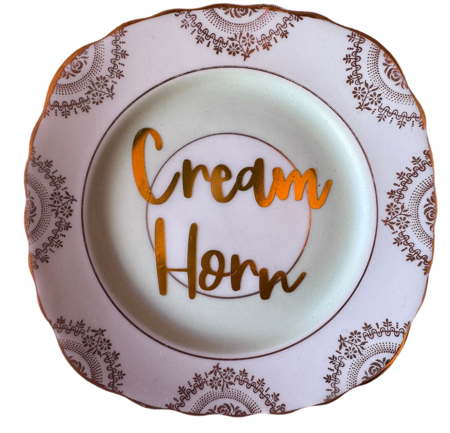 Cream Horn Tea Plate