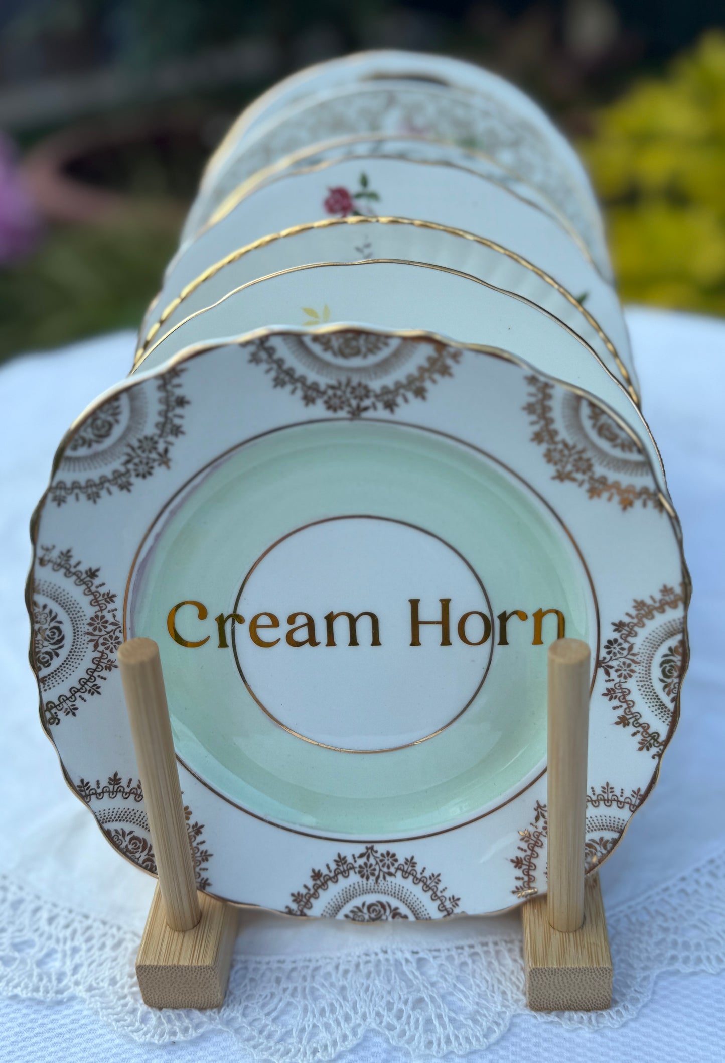 Cream Horn Tea Plate