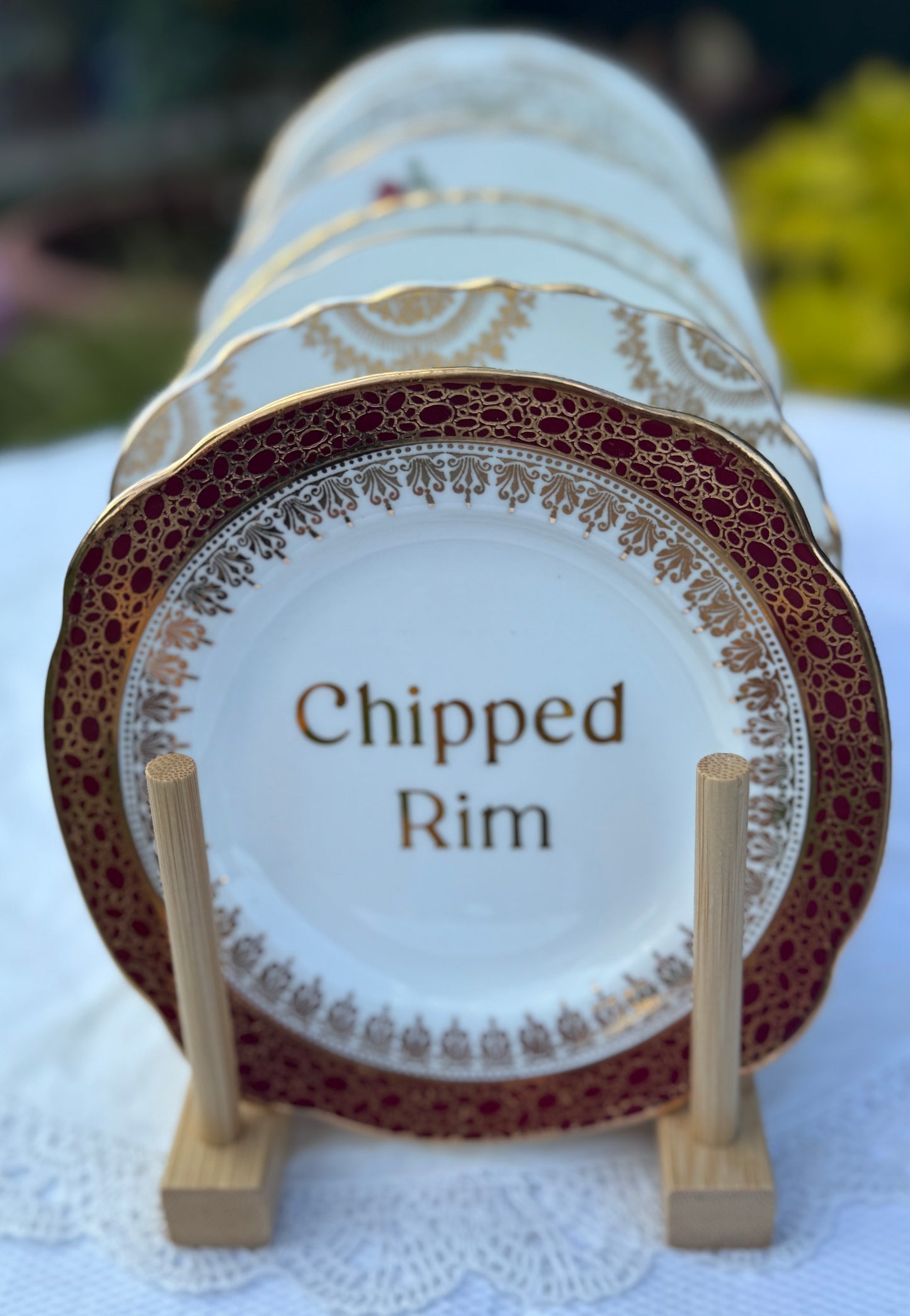 Chipped Rim Tea Plate