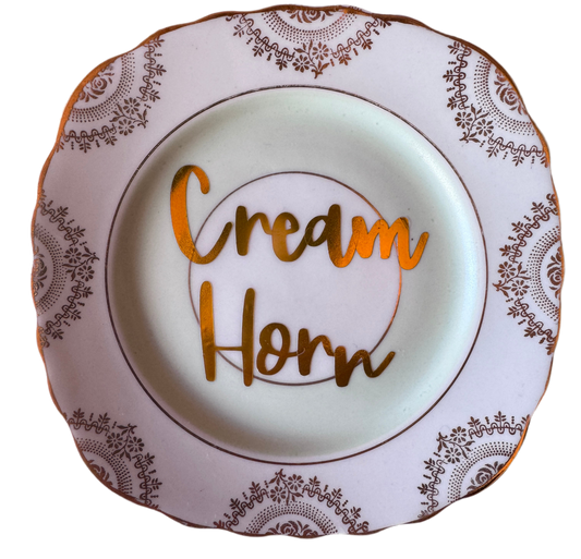 Cream Horn Tea Plate