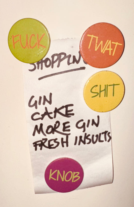 Rude Fridge Magnets – Set of 4 Sweary Words – Twat, Fuck, Knob, Shit
